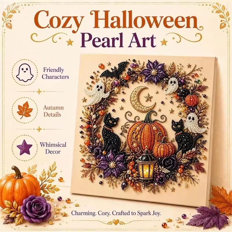 Resin Craft For Beginners - Zestaw Artystyczny z Perłami na Halloween