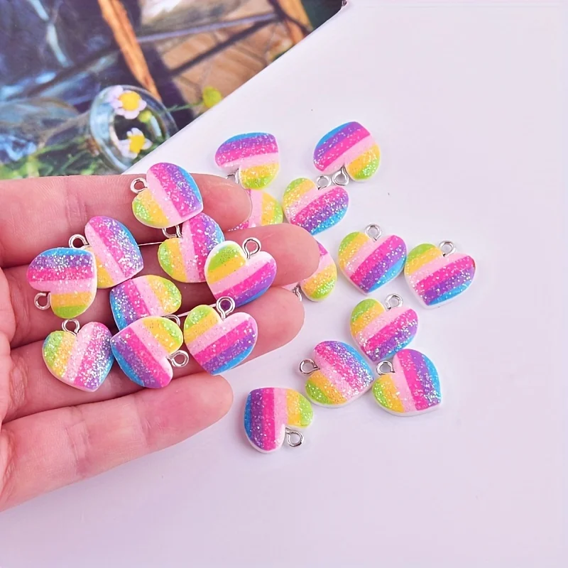 Resin Craft Projects - 10 szt. Kolorowe zawieszki z żywicy