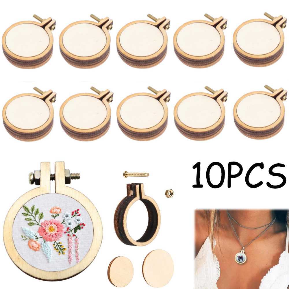 Wood Ring Blank - 10 sztuk/zestaw drewniane Mini obręcz do