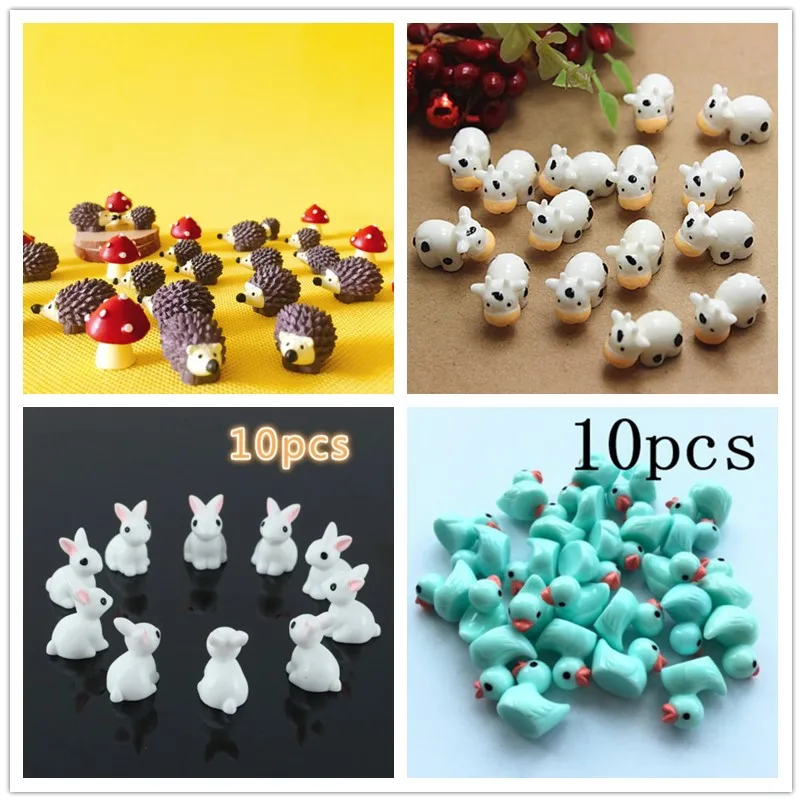 Terrarium Moss Art - 10 sztuk/jeż i krowy/Cute Animal Sheep/Fairy
