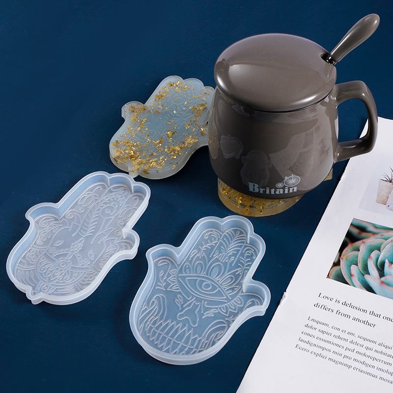 Silicone Mold Tray - 1 sztuk DIY Coaster ręka fatimy