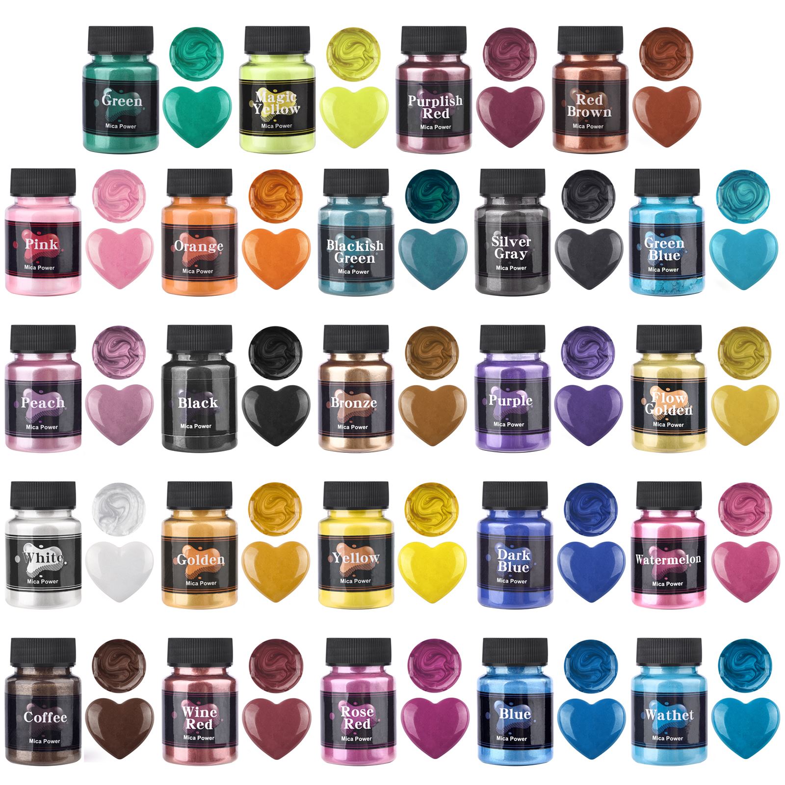 Resin Pigment Set - 50ml 24 kolory Żywica Perłowy proszek