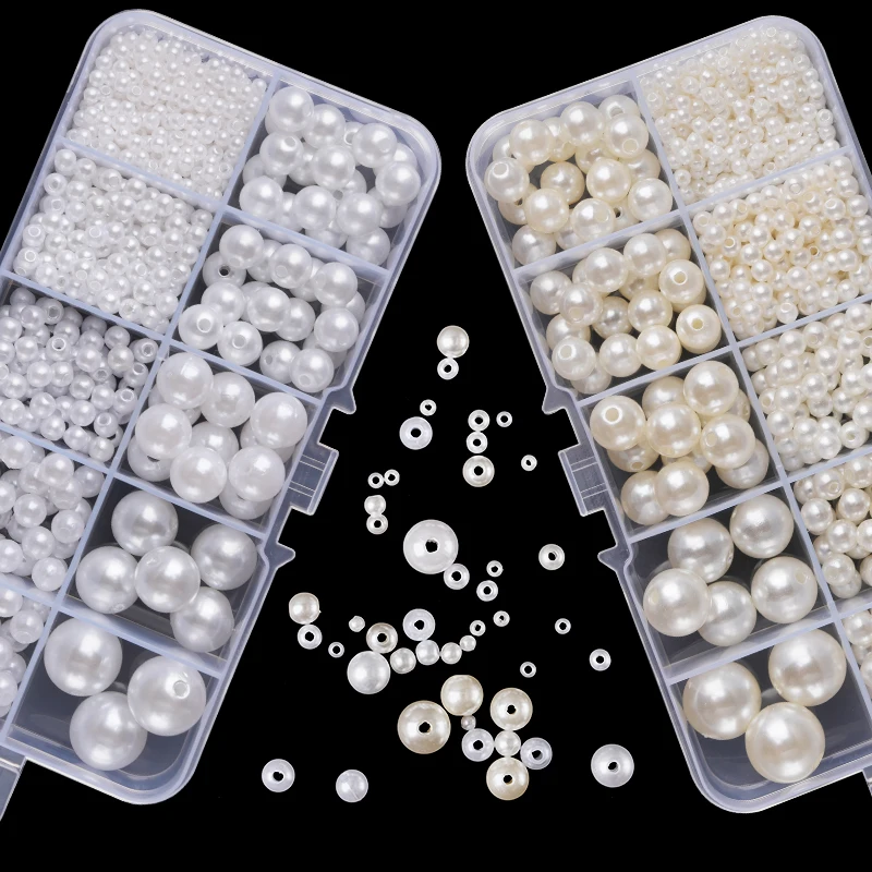 Resin Crafts - Zestaw 800 szt. sztucznych pereł żywicznych,