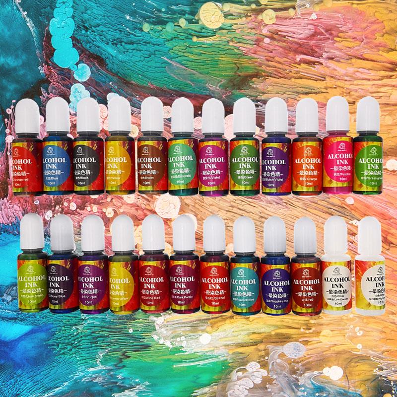 Resin Dye Alcohol - 24 Kolory 10 ml Atrament artystyczny