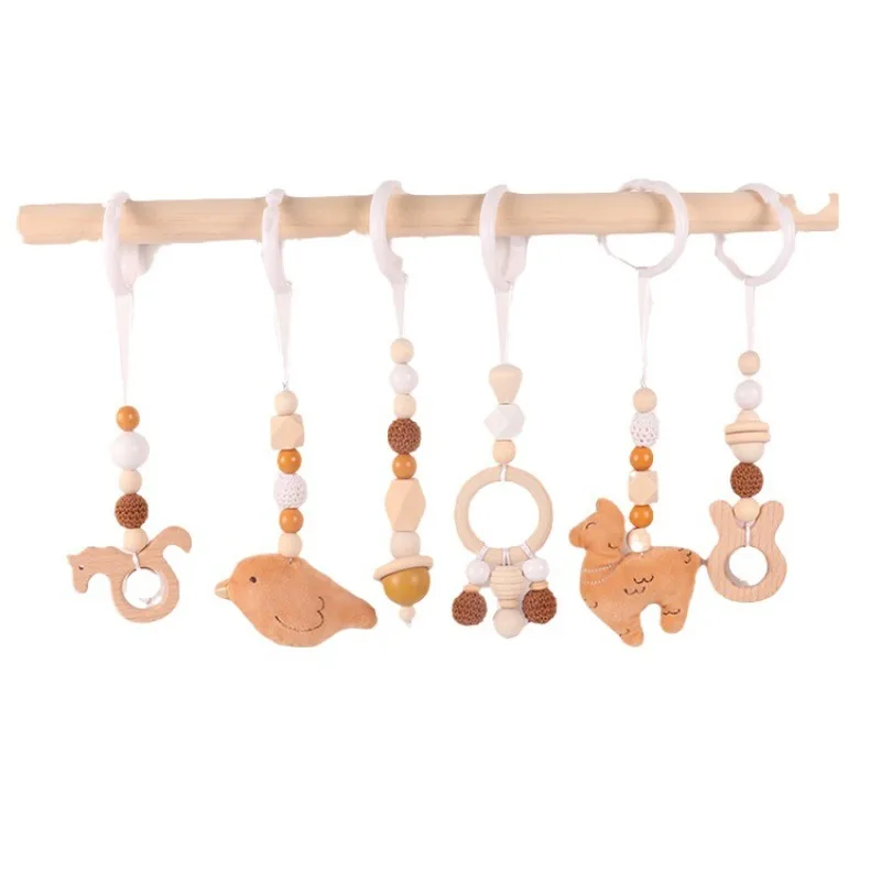 Wood Ring Blank - 6Pcs Drewniane zabawki dla niemowląt Drewniana