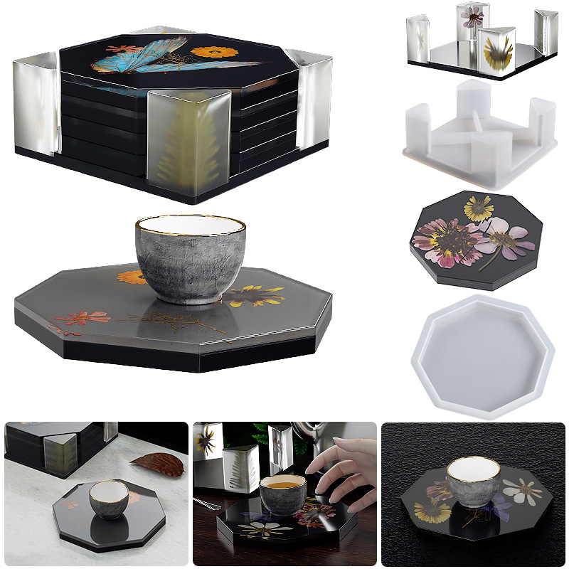 Coaster Mold Round - Forma do przechowywania podkładek silikonowych Okrągła