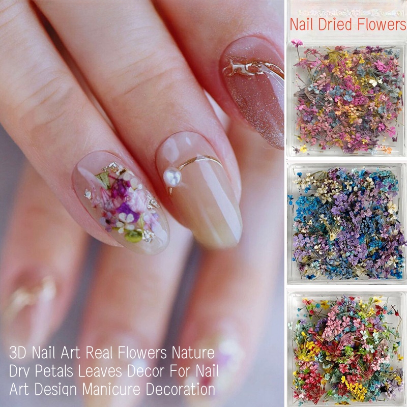 Dried Flower Bulk - Mieszane małe suszone kwiaty Nail Art