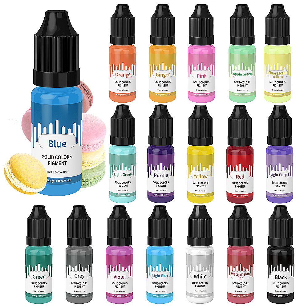 18 kolorów 10ml Macaron stały  – Resin Pigment Set recenzja i cena