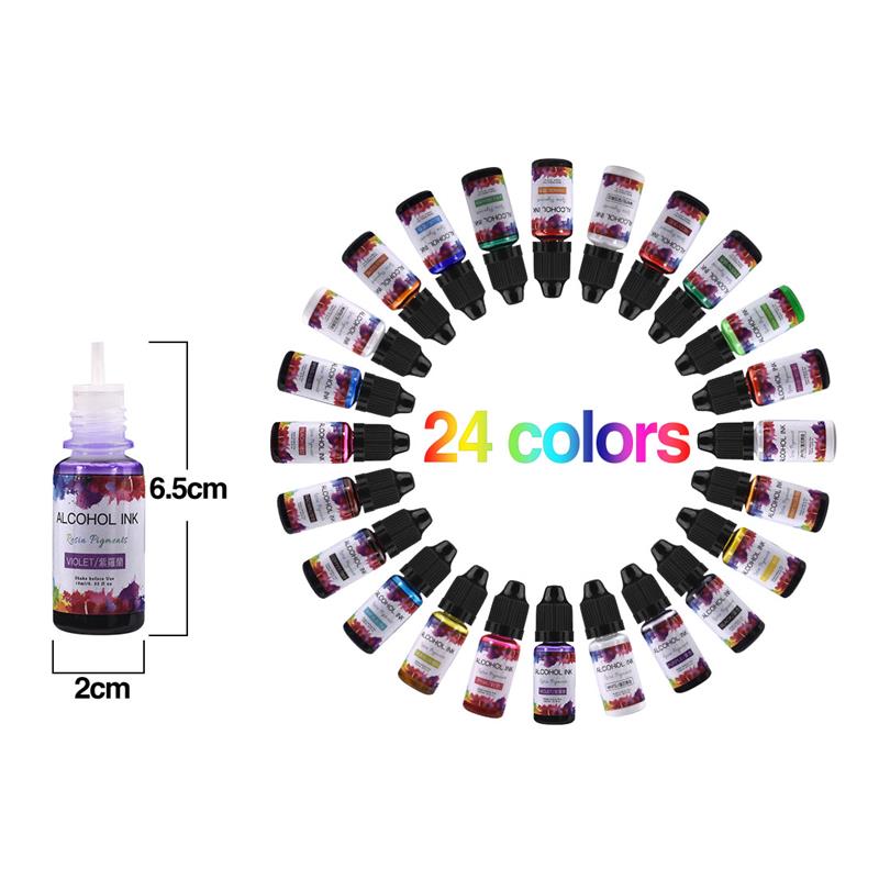 24 kolor/zestaw 10ml żywica Pi – Resin Dye Alcohol recenzja i cena