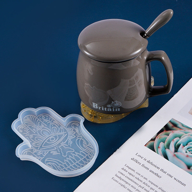 1 sztuk DIY Coaster ręka fatim – Silicone Mold Tray recenzja i cena
