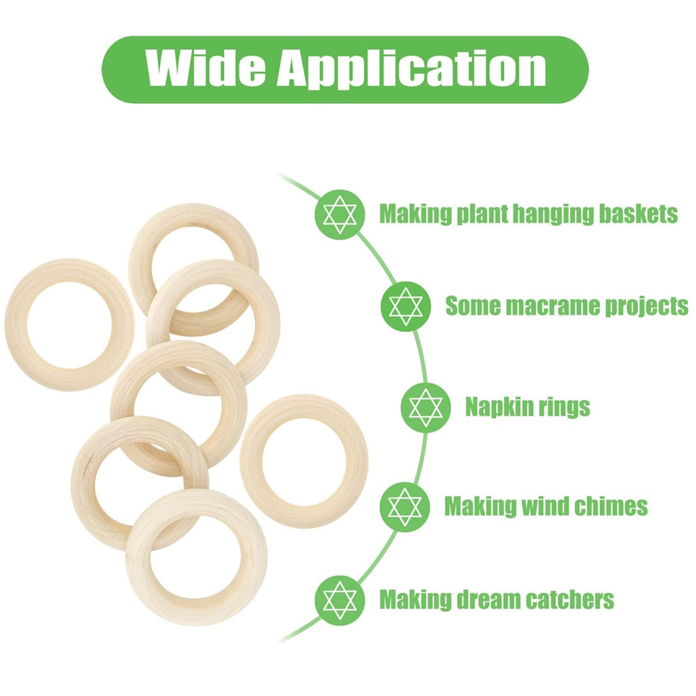 20 SZT. Drewniane Pierścienie  – Wood Ring Blank recenzja i cena