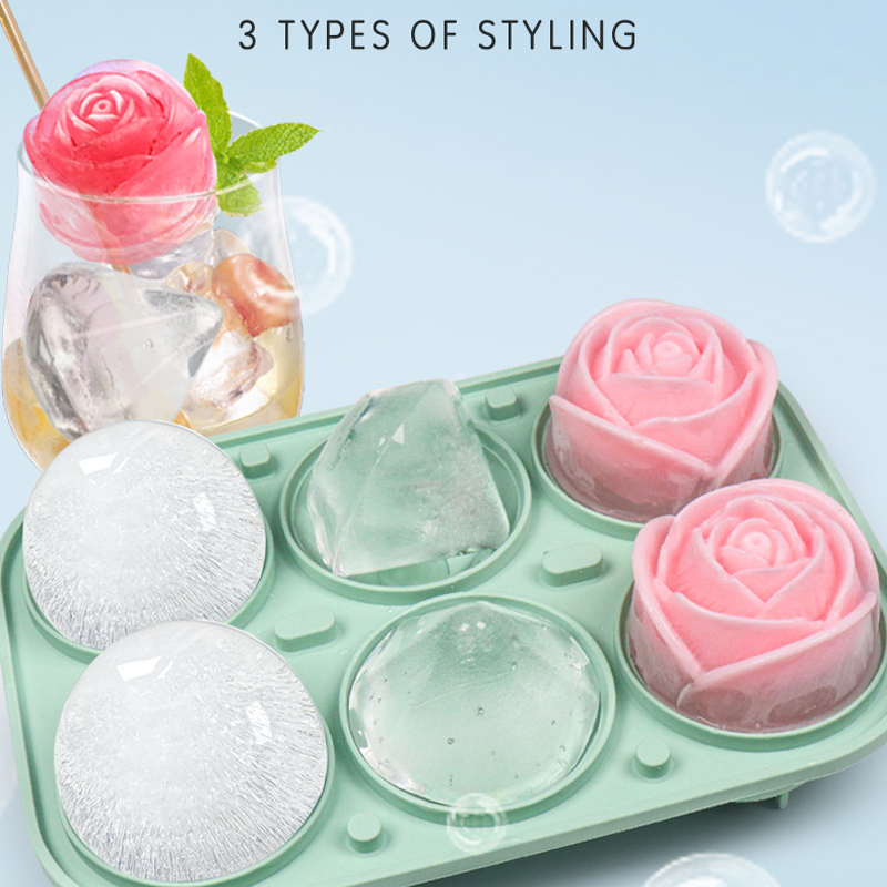 3D Rose Diamond Round Ice Cube – Coaster Mold Round recenzja i cena