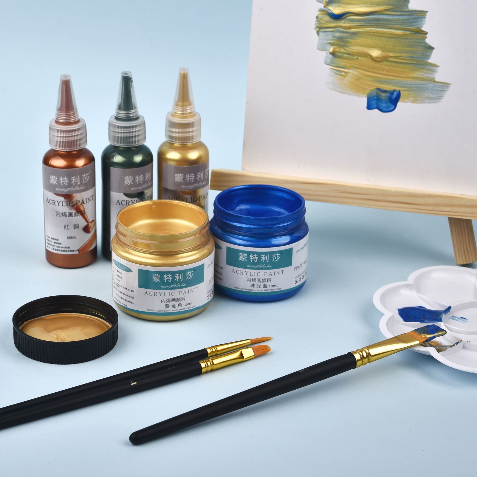 7 kolorów 60 ml/butelka metali – Resin Pigment Set recenzja i cena