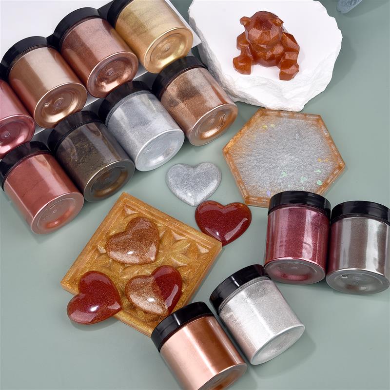 50g Shimmer Metallic Gold Silv – Resin Pigment Set recenzja i cena