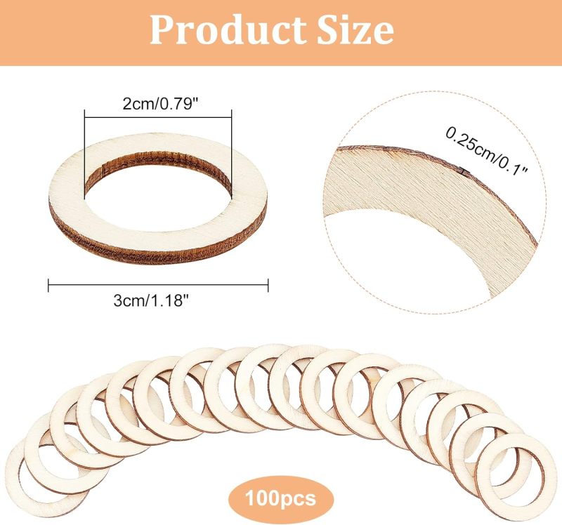 100 szt. 30 mm pierścienie z n – Wood Ring Blank recenzja i cena
