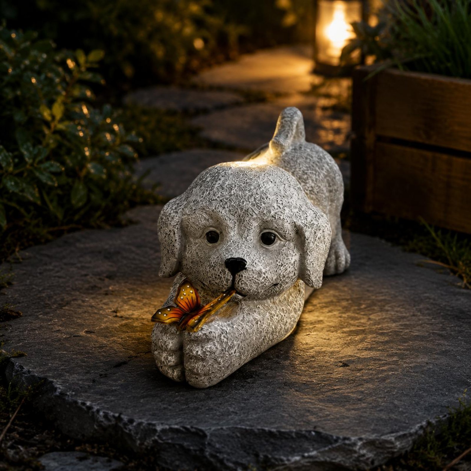 Solarna statua psa z żywicy, s – Resin Crafts recenzja i cena