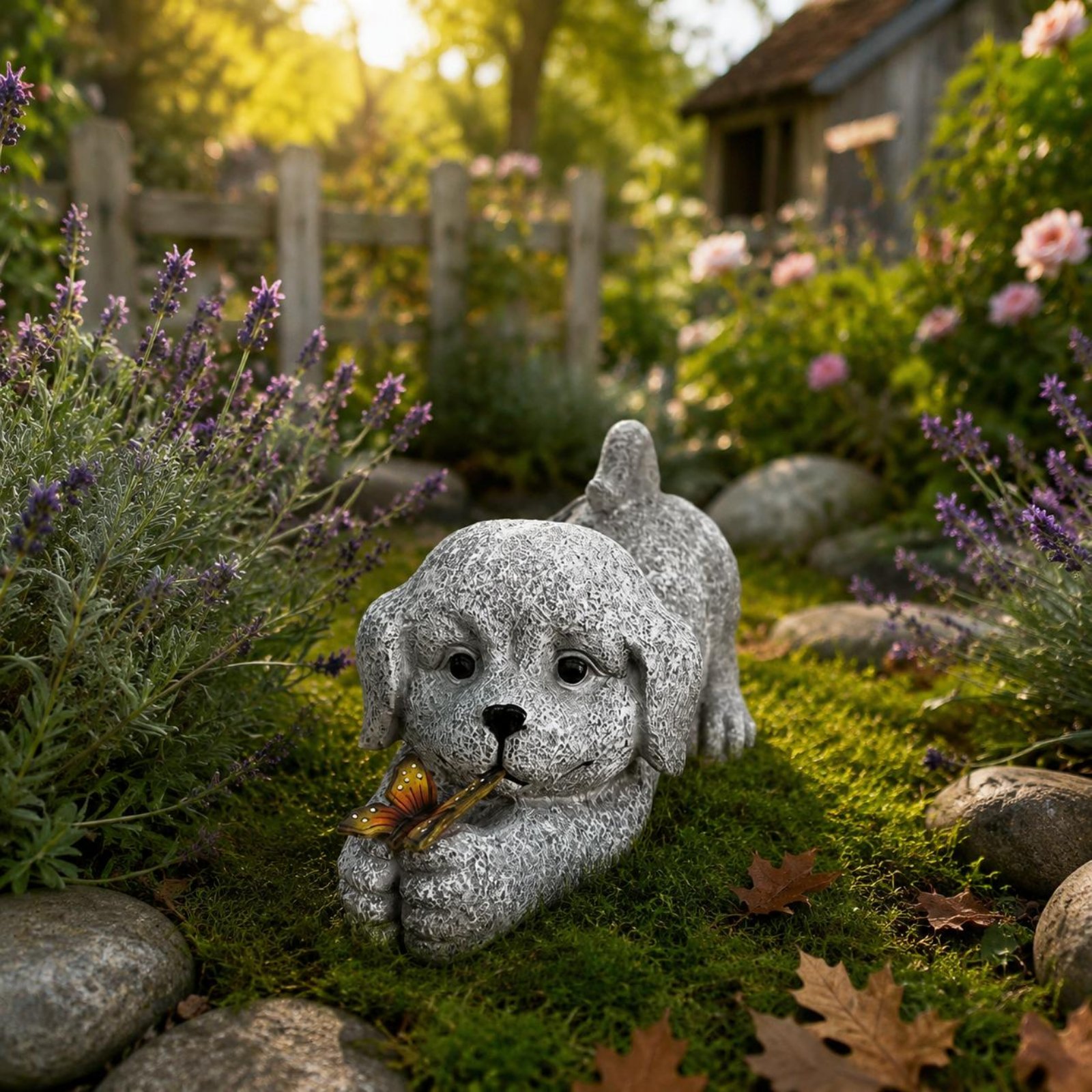 Solarna statua psa z żywicy, s – Resin Crafts recenzja i cena