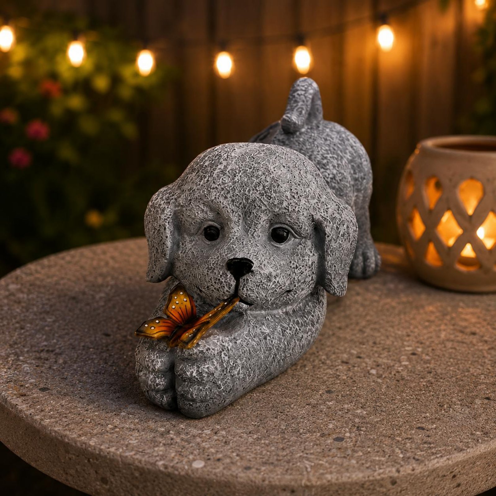 Solarna statua psa z żywicy, s – Resin Crafts recenzja i cena