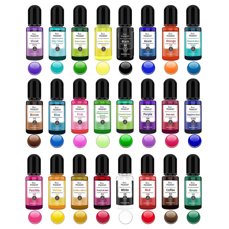24 Kolory 10ml/Butelka Pigment – Resin Dye Alcohol recenzja i cena